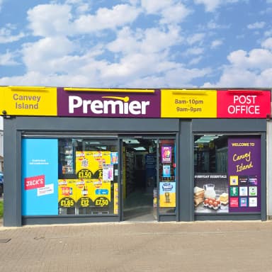 Canvey Island Post Office and Premier logo